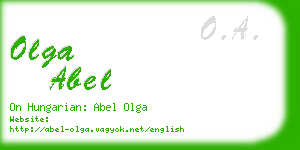 olga abel business card